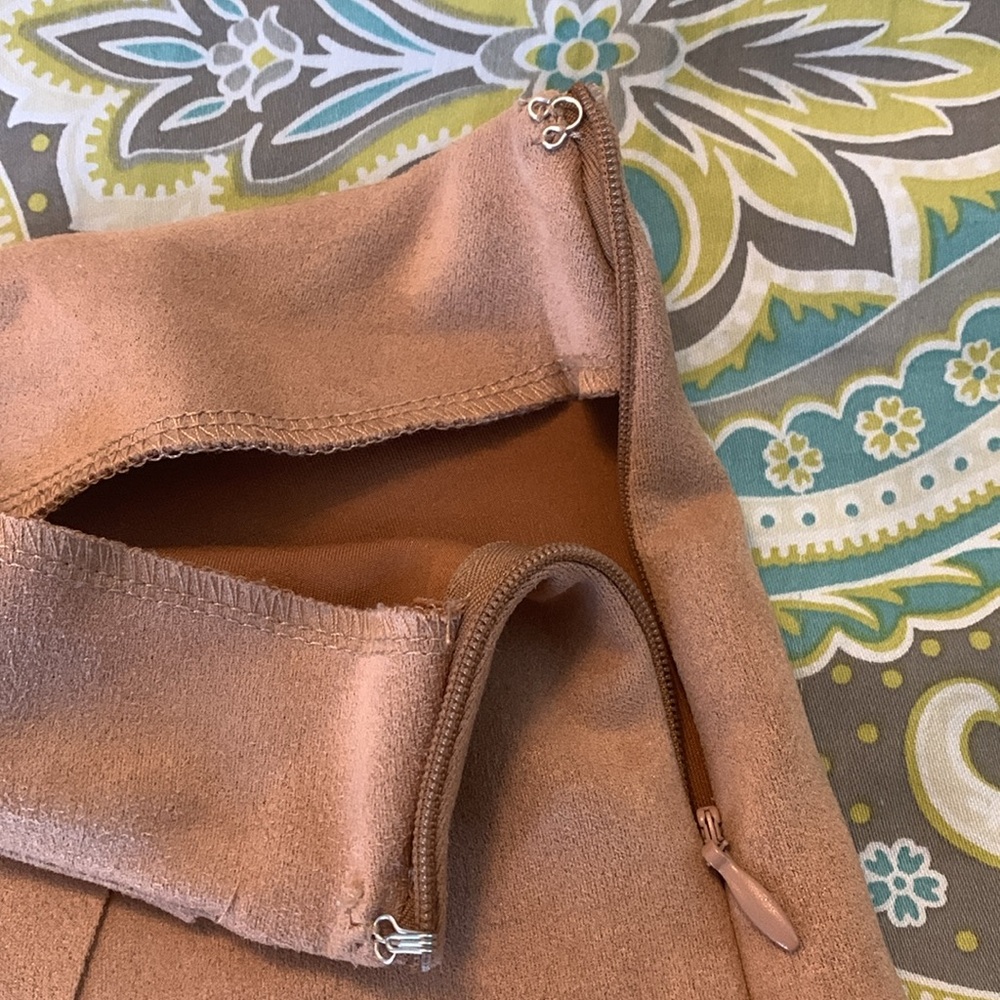 Forever 21 tan, faux suede, high waisted skort - Picture 3 of 9